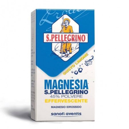 Sanofi  Magnésie San Pellegrino Poudre Effervescente 45% Hydroxyde de  Magnésium 100g Citron