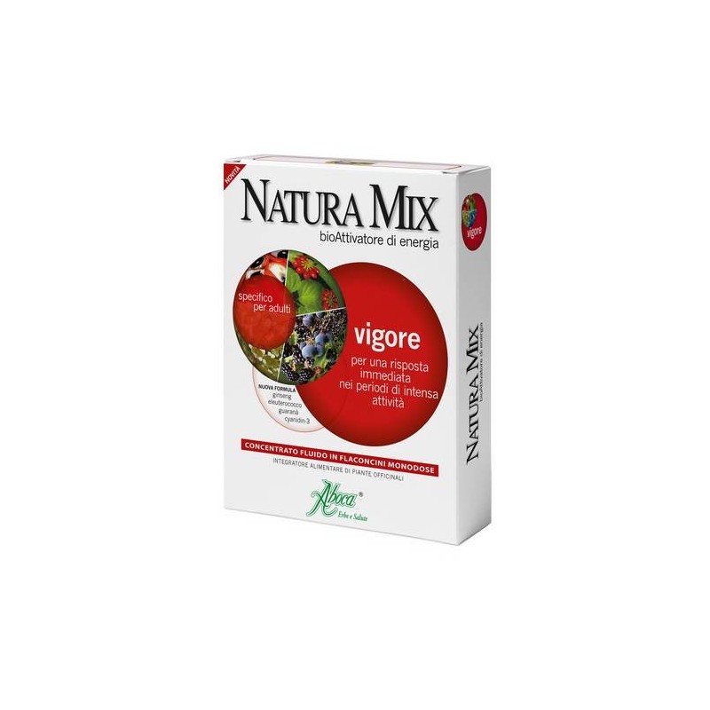 Aboca | Natura Mix Vigor Energy Supplement 10 Viales de 15 gr