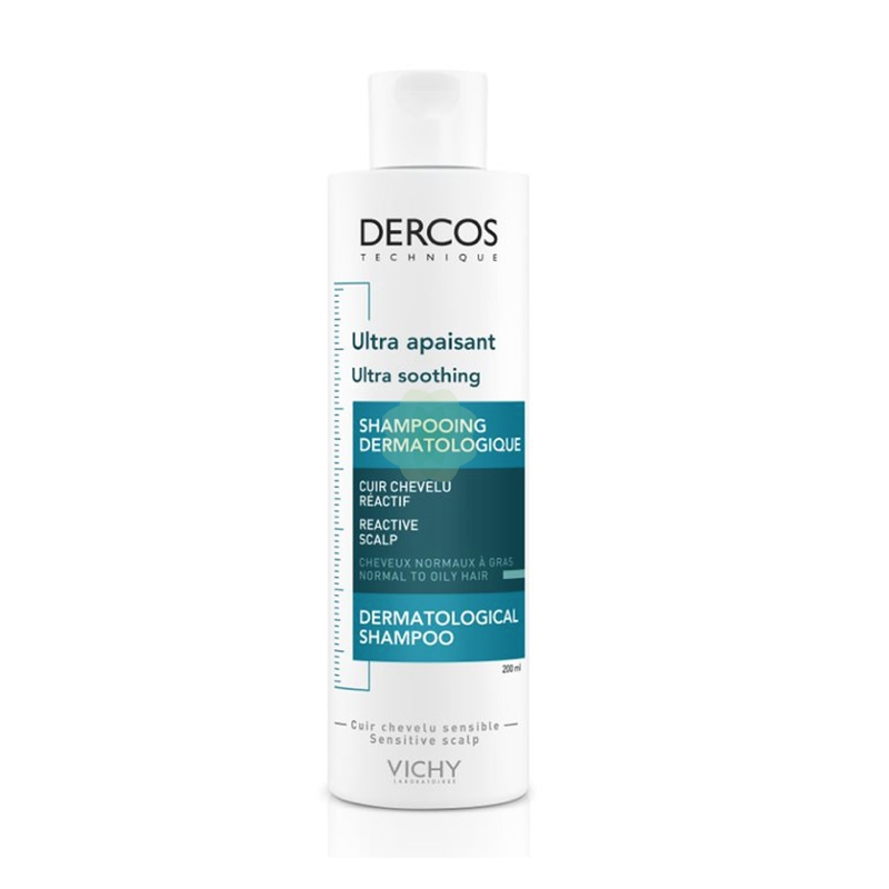 VICHY DERCOS TECHNIQUE - ULTRA SOOTHING SHAMPOO NORMAL AND OILY HAIR 200ML