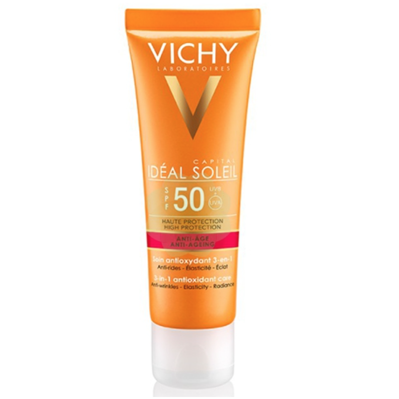 VICHY CAPITAL SOLEIL - IDEAL SOLEIL 3 IN 1 ANTI-AGING FACE PROTECTION SPF50 50ML
