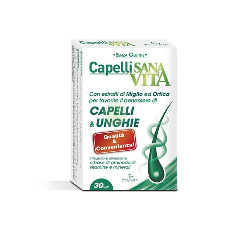 PALADIN PHARMA SANAVITA - BENESSERE CAPELLI E UNGHIE INTEGRATORE, 30 COM