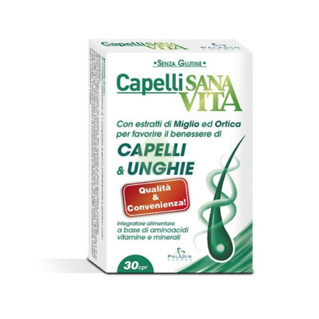 PALADIN PHARMA SANAVITA - BENESSERE CAPELLI E UNGHIE INTEGRATORE, 30 COM
