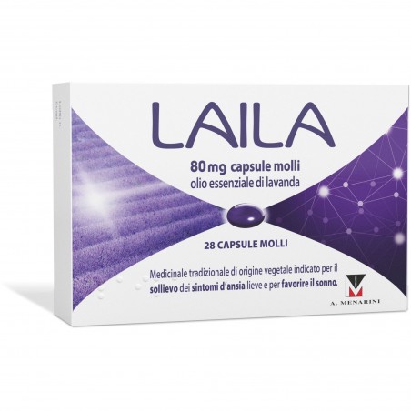 LAILA ESSENTIAL OIL OF LAVENDER 80MG 28 SOFT CAPSULES