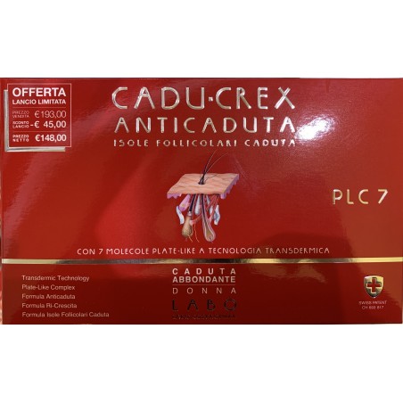 Cadu-crex Plc7 Anti-Haarausfall Follikelinseln Reichlich Herbst Frau 40 Fläschchen 3,5 ml