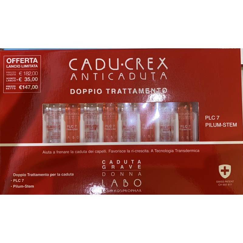 CADU-CREX FALL PROTECTION DOUBLE TREATMENT FOR SEVERE FALL FOR WOMEN 20 + 20 VIALS